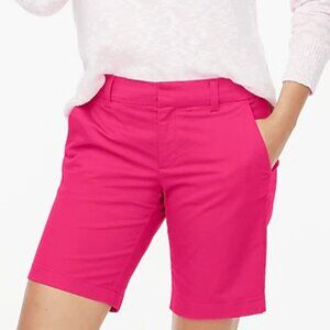 J. Crew 9" Frankie High Rise Bermuda Chino Shorts Pink Size 12/L NWT